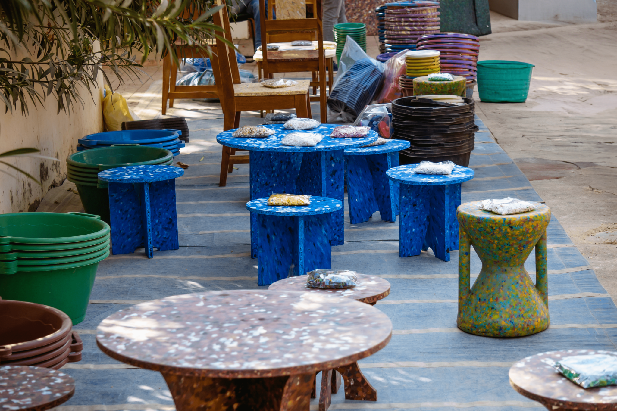 plastic lumber chairs and tables